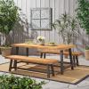 Christopher Knight Home Carlisle Outdoor Dining Set, 3-Pcs Set, Rustic Metal