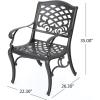 Christopher Knight Home Carrollton Outdoor Aluminum 7 Piece Expandable Dining Set, 22.3 “W x 26.3 “D x 35 “H, Shiny Copper