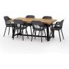 Christopher Knight Home Dahlia Outdoor Dining Sets, Black + Sandblast Black