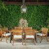 Christopher Knight Home Desoto Acacia Wood Patio Dining Set, 7-Pcs Set, Teak Finish With Rustic Metal