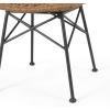 Christopher Knight Home Florence Outdoor 6 Seater Wicker Dining Set, Light Brown, Teak Finish(Light Brown  Teak Finish)