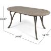 Christopher Knight Home Isla Outdoor 7 Piece Wood and Wicker Dining Set, Gray Finish/Gray/Gray