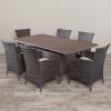 Christopher Knight Home Jennifer Outdoor Wicker Dining Set, 7-Pcs Set, Multibrown