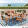 Christopher Knight Home Jerry Outdoor 7 Piece Acacia Dining Set, Teak Finish