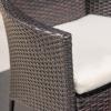 Christopher Knight Home Matthew Outdoor 7 Piece Multibrown Wicker Set with Teak Finish Rectangular Acacia Wood Dining Table and Beige Water Resistant Cushions