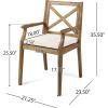 Christopher Knight Home Mesa Outdoor 7-Piece Acacia Wood Dining Set, Teak and Cream