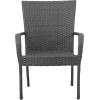Christopher Knight Home Murrary Outdoor 5 Piece Wood and Wicker Dining Set, Gray Finish/Gray