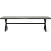 Christopher Knight Home Palermo Outdoor 6 Piece Grey Aluminum Dining Set with Bench and Wicker Dining Chairs with Grey Water Resistant Cushions