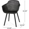 Christopher Knight Home Palmilla Outdoor Dining Sets, Black + Teak