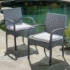 Christopher Knight Home Patterson Outdoor Wicker Dining Set with Cushions, 5-Pcs Set, Grey