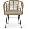 Christopher Knight Home Rogge Outdoor Dining Sets, Beige + Light Brown + Matte Black + Black
