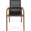 Christopher Knight Home Shanter Outdoor Acacia Wood 7 Piece Dining Set with Mesh Seats, 21.5 “W x 24.25 “D x 33.5 “H, Teak + Black