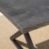 Christopher Knight Home Trina Outdoor Aluminum Dining Set with Bench and Water Resistant Cushions, 6-Pcs Set, Grey / Black