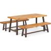 Christopher Knight Home Carlisle Outdoor Dining Set, 3-Pcs Set, Rustic Metal