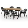 Christopher Knight Home Dahlia Outdoor Dining Sets, Black + Sandblast Black