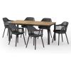 Christopher Knight Home Lorena Outdoor Dining Sets, Black + Teak