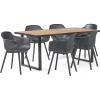 Christopher Knight Home Lotus Outdoor Dining Sets, Black + Teak