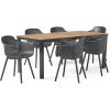 Christopher Knight Home Palmilla Outdoor Dining Sets, Black + Teak