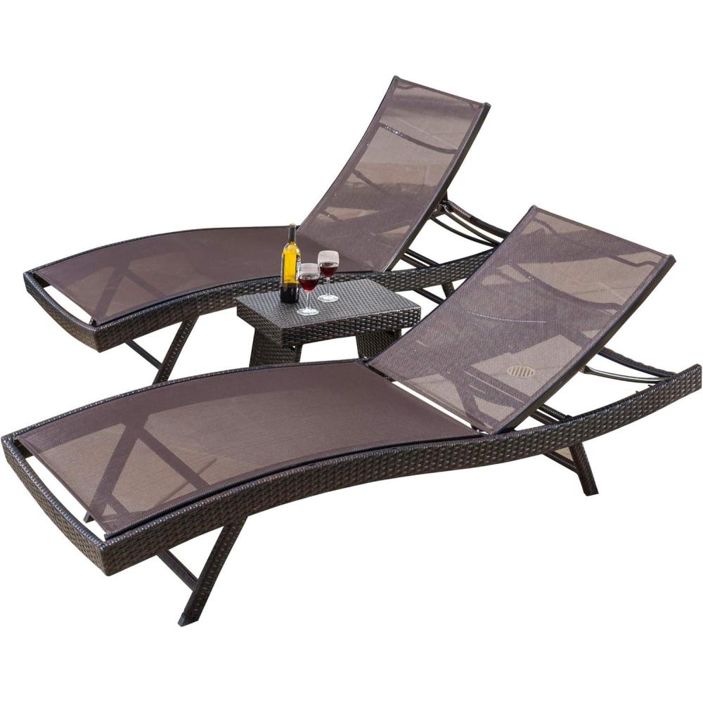 image:imageChristopher Knight Home Kauai Textilene Chaise Lounge Set Multibrown
