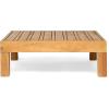 Christopher Knight Home Brava Outdoor Modular Acacia Wood Loveseat and Coffee Table Set with Cushions, Water-Resistant Cushions, Teak and Beige
