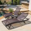 Christopher Knight Home Kauai Textilene Chaise Lounge Set, Multibrown