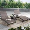 Christopher Knight Home Kauai Textilene Chaise Lounge Set, Multibrown