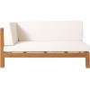 Christopher Knight Home Outdoor 7 Seater Acacia Wood Sectional Sofa Set, Teak Finish and Beige
