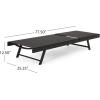 Christopher Knight Home Salton Outdoor Aluminum and Mesh Chaise Lounge Set, 4-Pcs Set, White / White(Black + Dark Gray)