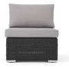 Christopher Knight Home Santa Rosa Outdoor Wicker 4 Seater Sectional Conversation Set with Aluminum Frame and Water Resistant Cushions
