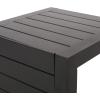 Teresa Outdoor Aluminum Chaise Lounge Set with C-Shaped End Table, White(Black)