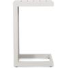 Teresa Outdoor Aluminum Chaise Lounge Set with C-Shaped End Table, White(White)