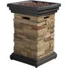 Christopher Knight Home Chesney Stone MGO Fire Column – 40,000 BTU, 19.5″, Natural Stone