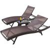 Christopher Knight Home Kauai Textilene Chaise Lounge Set, Multibrown