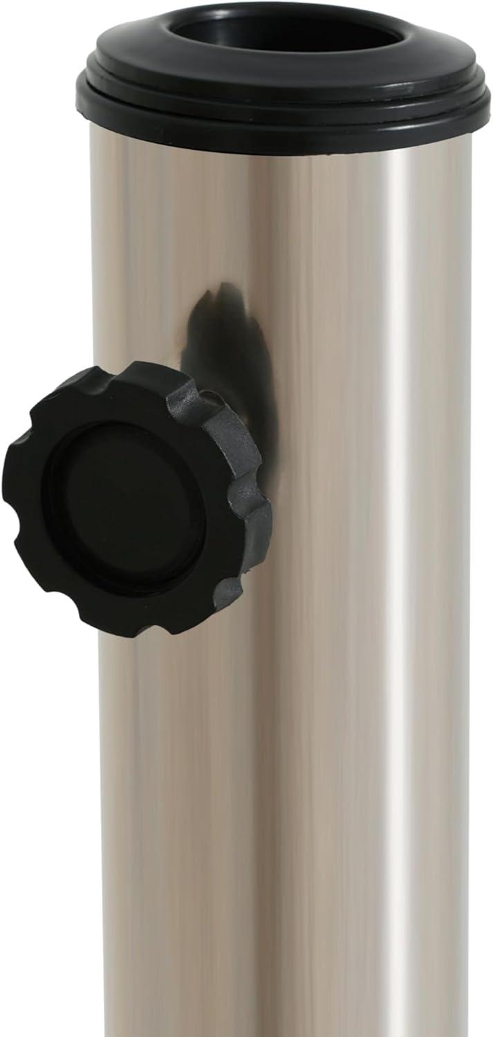 image:imageChristopher Knight Home Barri Patio Umbrella Base with Wheels Square Outdoor Umbrella Stand Metal Umbrella Holder with Stainless Steel Tube Natural Brown