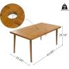 Christopher Knight Home Elko Acacia Wood Outdoor Dining Set for 6, Wooden 7 Piece Patio Dining Table Set, Outdoor Metal Dining Chair and Table Set with Cushion, Patio Furniture Set, Teak+Light Gray(Teak+light Gray)