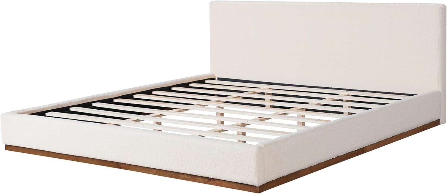image:imageChristopher Knight Home Bettine Boucle Rectangular King Size Headboard Kind Size Bed Boucle Headboard and Footboard Slat Panel Support Platform Bed No Spring Box Needed Easy Assembly WhiteKing