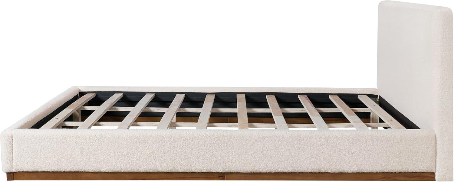 image:imageChristopher Knight Home Bettine Boucle Rectangular King Size Headboard Kind Size Bed Boucle Headboard and Footboard Slat Panel Support Platform Bed No Spring Box Needed Easy Assembly WhiteKing