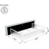 Christopher Knight Home Anda Upholstered Bed with Storage, Queen Size Platform Bed Frame with 4 Drawers Tufted Headboard, Wooden Slat Mattress Support, No Box Spring Needed, Ivory Boucle(Ivory queen 4 Drawers curved Stitched)