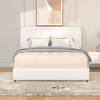 Christopher Knight Home Anda Upholstered Bed with Storage, Queen Size Platform Bed Frame with 4 Drawers Tufted Headboard, Wooden Slat Mattress Support, No Box Spring Needed, Ivory Boucle(Ivory queen 4 Drawers curved Stitched)