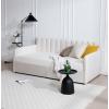 Twin Size Upholstered Daybed with 2 Drawers, Futon Sofa Bed with Storage, Ribbed Tufted Backrest Lavish Modern Design, Couch Bed Frame for Bedroom Living Room Guest Room Apartment,Beige Velvet(Beige Velvet With 2 Drawers)
