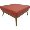 Christopher Knight Home Aria Mid Century Fabric Ottoman, Coral/Natural Large