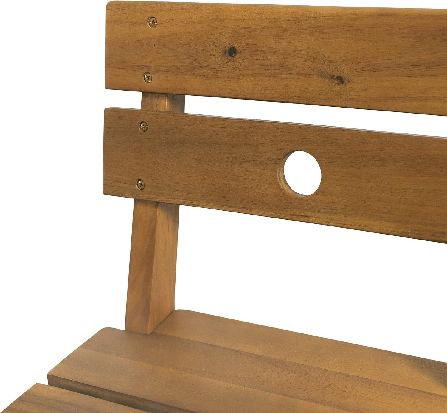 image:imageChristopher Knight Home Ashlyn OutdoorIndoor Backed Barstools Acacia Wood Teak Set of 4