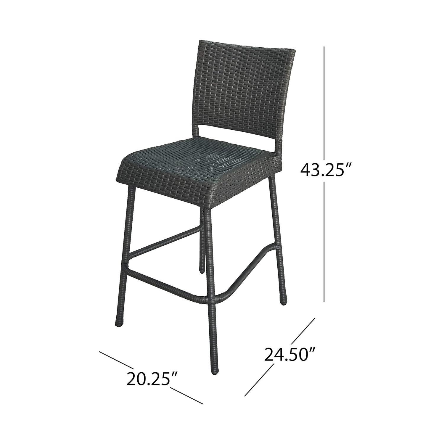 image:imageChristopher Knight Home Jiro Outdoor Wicker Barstool Gray