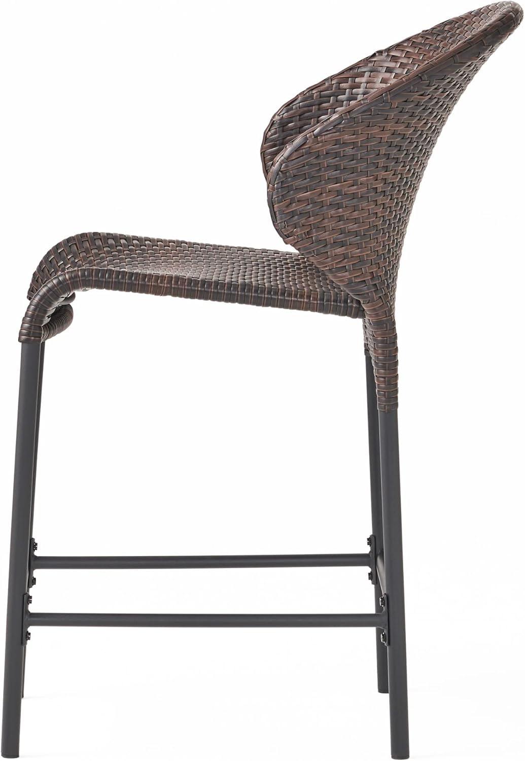 image:imageChristopher Knight Home Oyster Bay Wicker Counterstools 4Pcs Set Multibrown