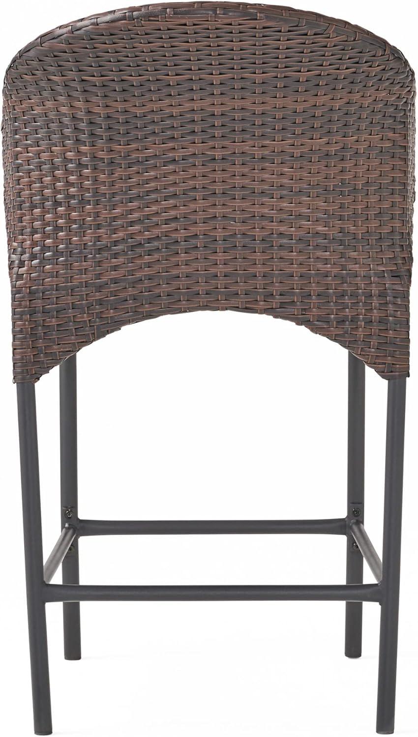 image:imageChristopher Knight Home Oyster Bay Wicker Counterstools 4Pcs Set Multibrown