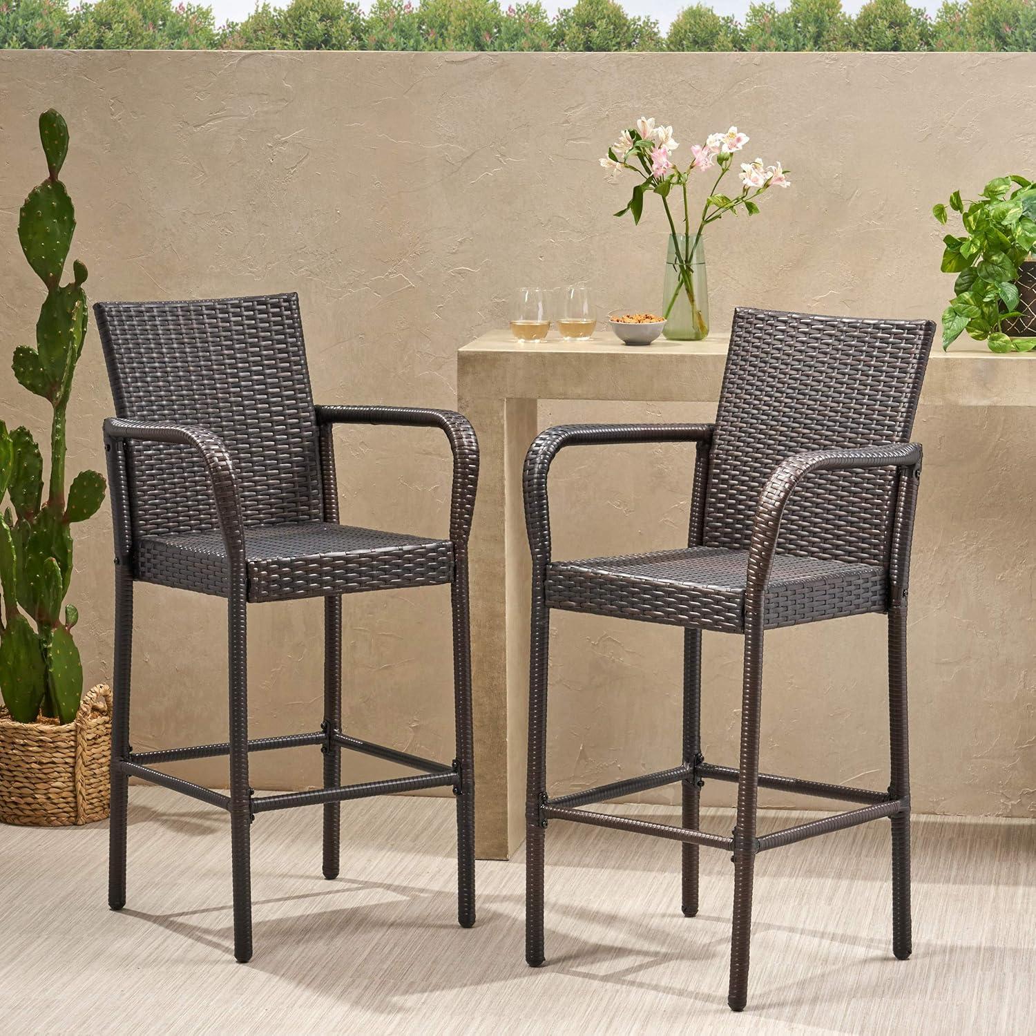 image:imageChristopher Knight Home Stewart Outdoor Bar Stool Set of 2 Brown