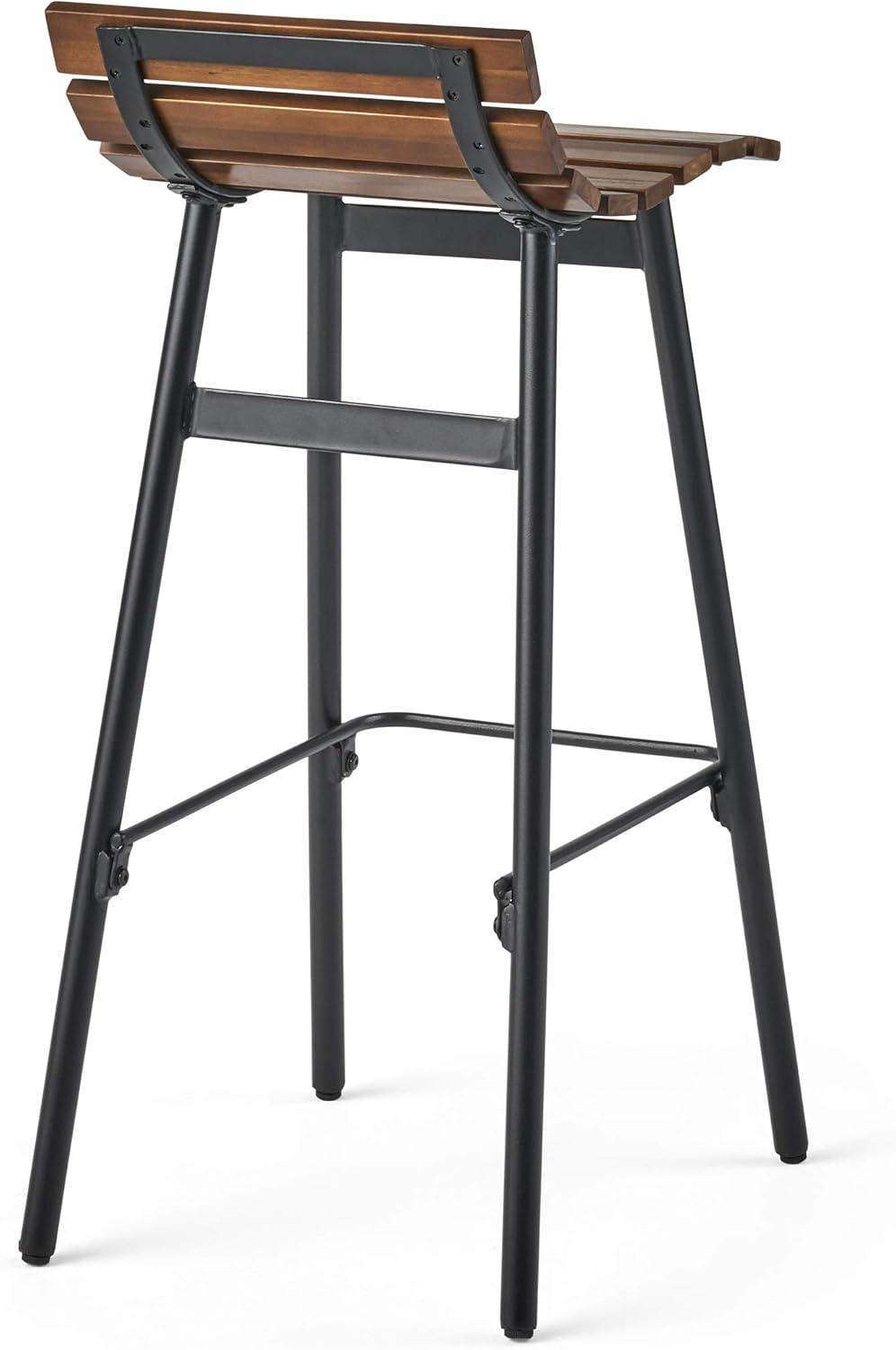 image:imageGreat Deal Furniture Camron 35 Wooden Barstool Set of 2 Dark Brown and Black Finish 309094