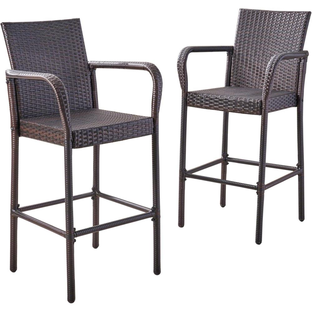 image:imageChristopher Knight Home Stewart Outdoor Bar Stool Set of 2 Brown
