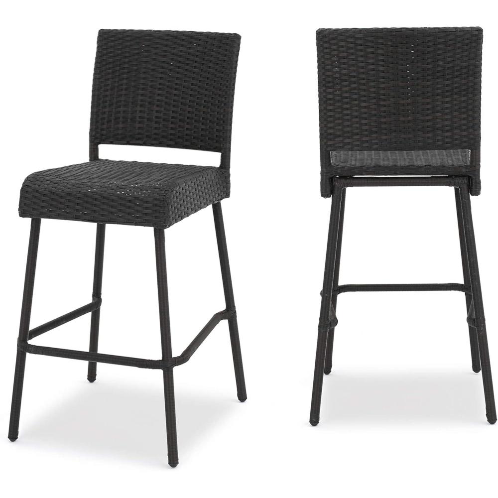 image:imageSandy Point Patio Furniture Wicker Outdoor Bar Stool Set of 2