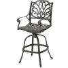 Christopher Knight Home Alfresco Outdoor Bronze Finished Cast Aluminum Barstools, 2-Pcs Set, Bronze